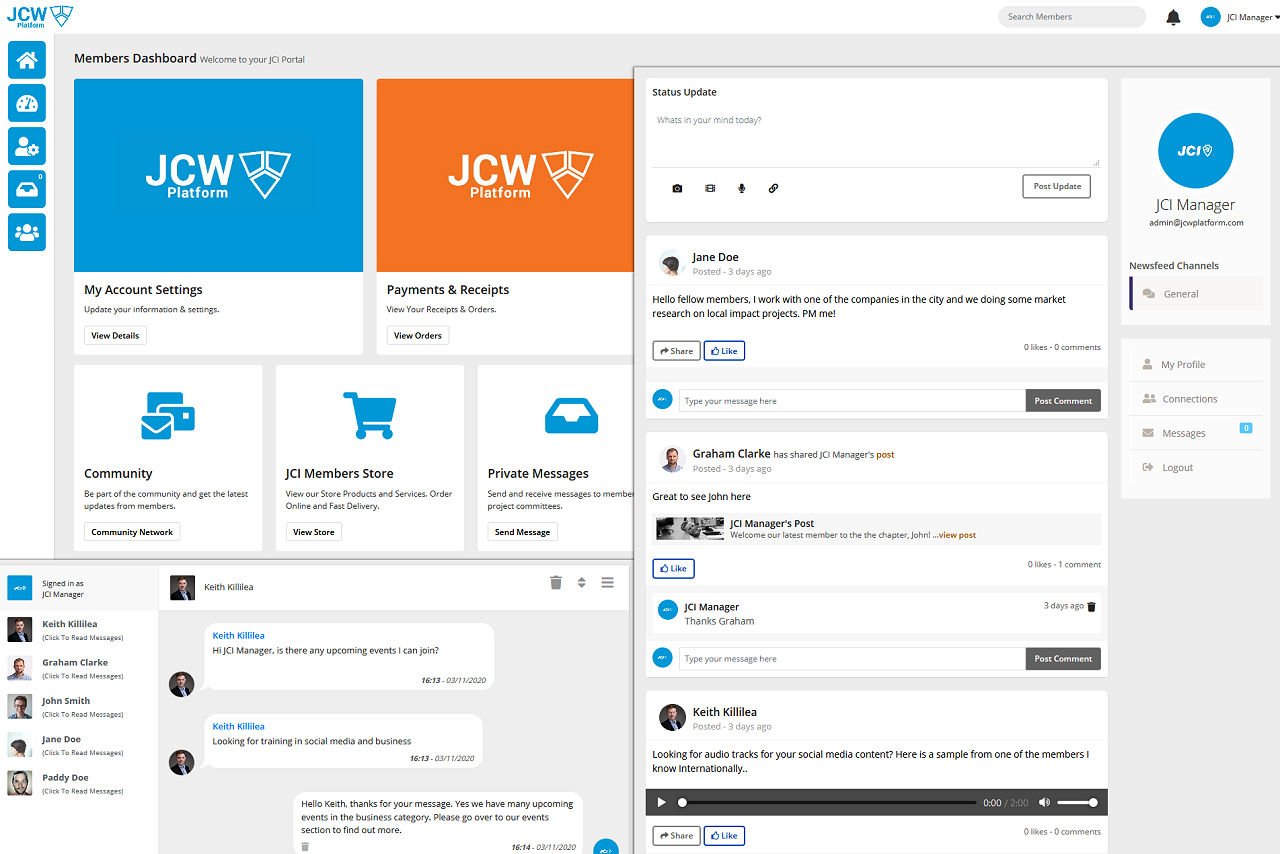 JCW Platform Features
